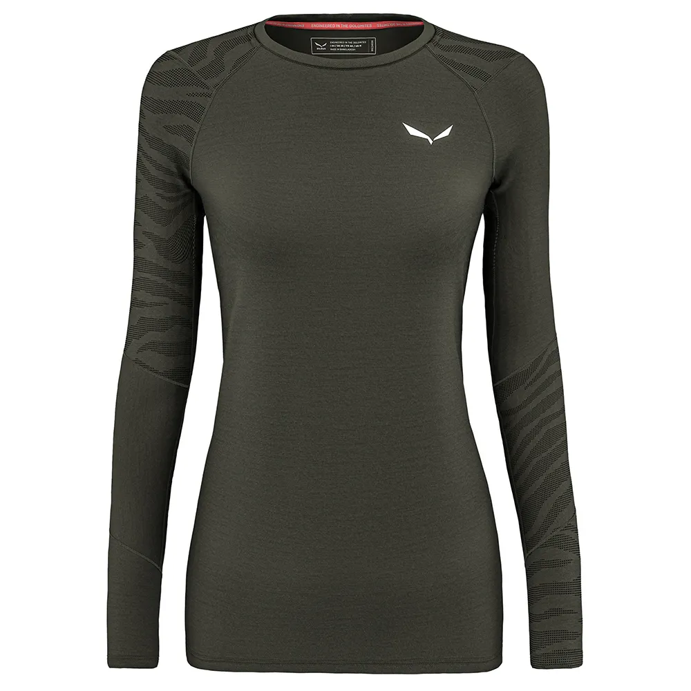 

Базовый слой Salewa Cristallo Warm Alpine Merino Responsive, зеленый
