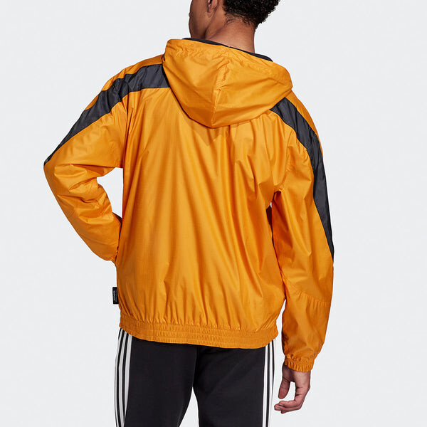 Куртка adidas M W.n.d. Jkt Pb Colorblock Pocket Sports Hooded Jacket Orange, оранжевый — фото 3