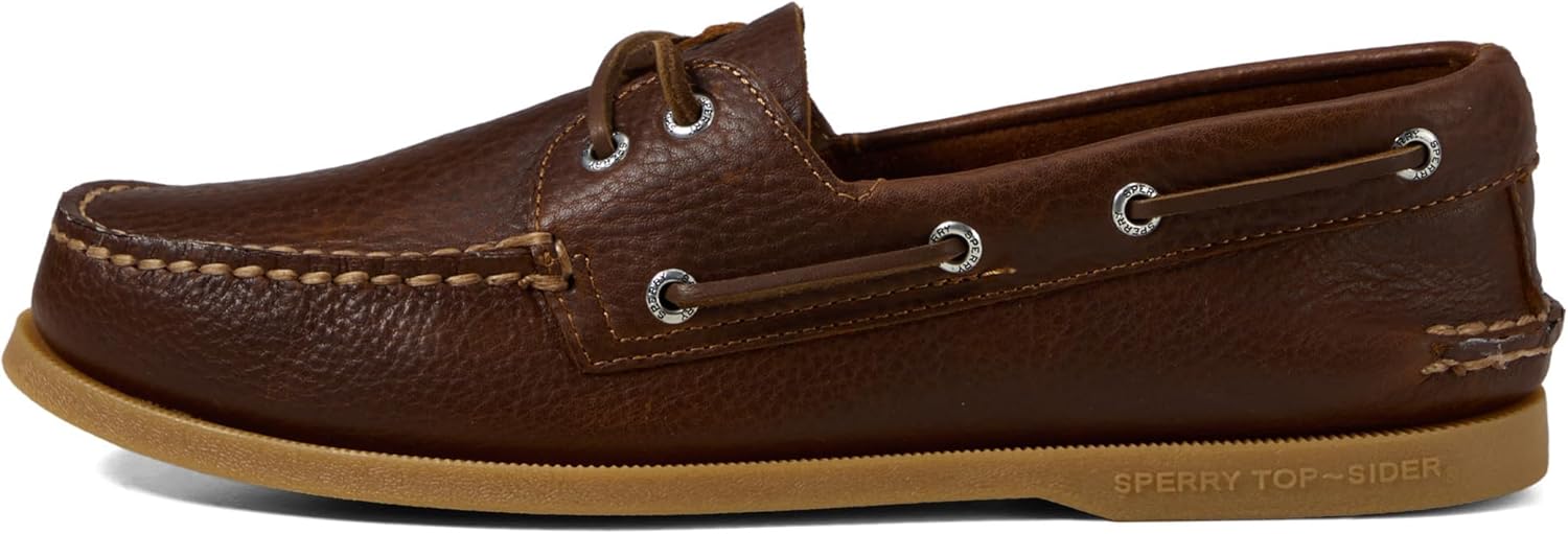 Мужские оригинальные сезонные кроссовки Sperry с двумя отверстиями, Dk Tan Leather — фото 4