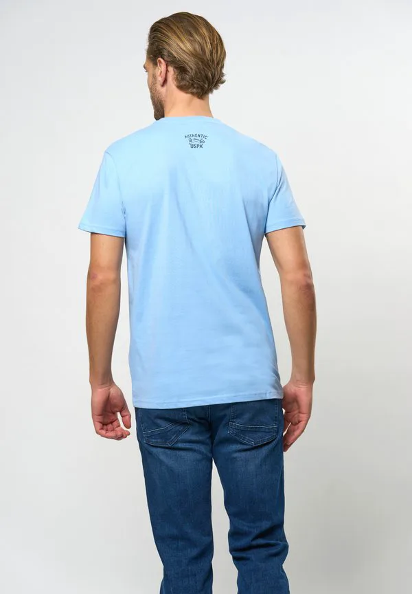 Футболка с принтом умарчибальда U.S. Polo Assn., Placid Blue — фото 3