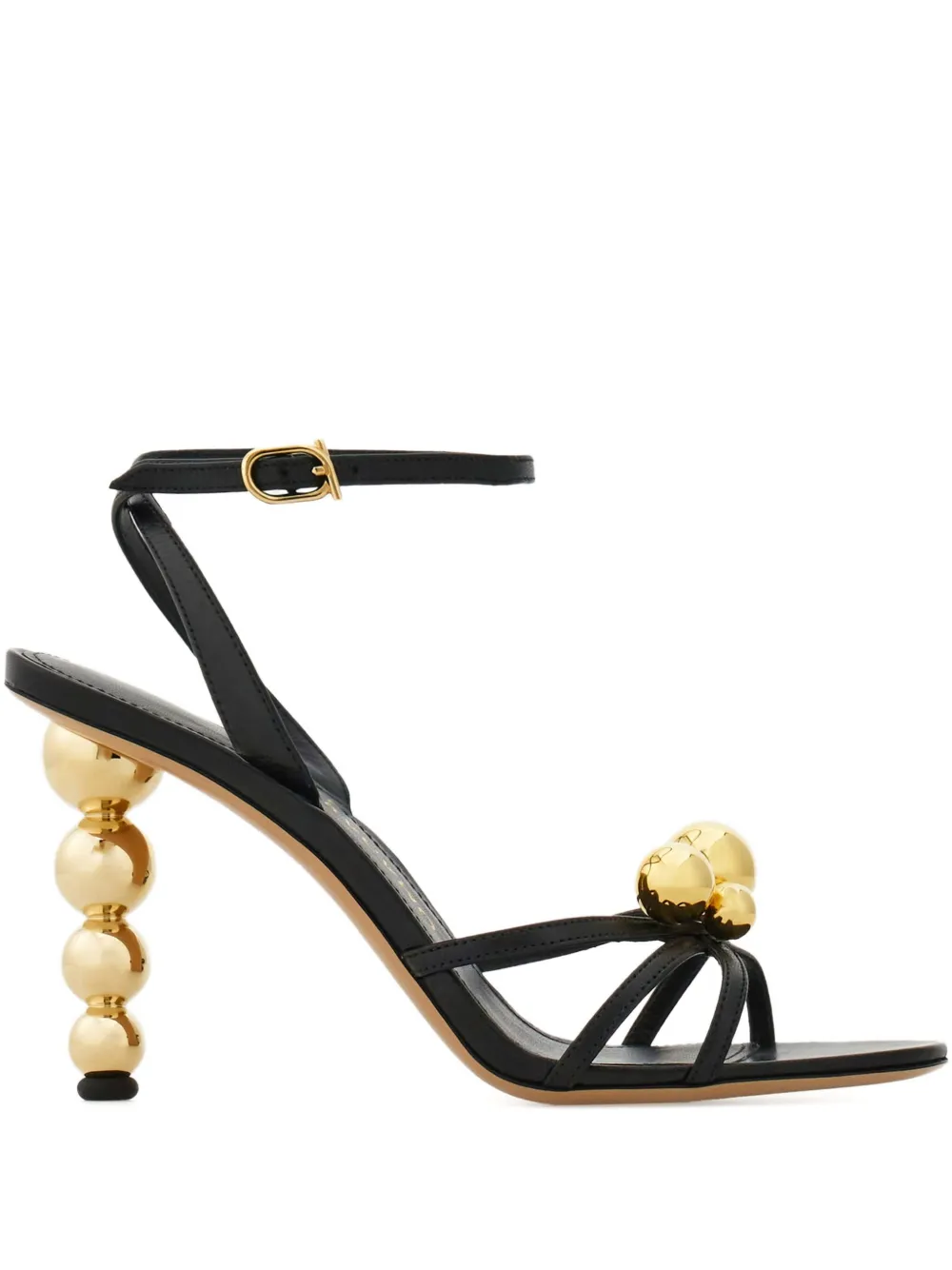 Декорированные босоножки с ремешками Ferragamo, черный