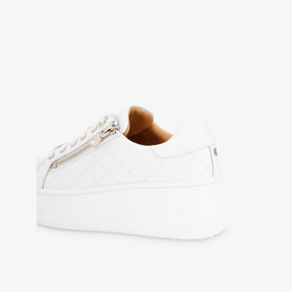 Кеды кожаные Carvela с молнией, белый — фото 3