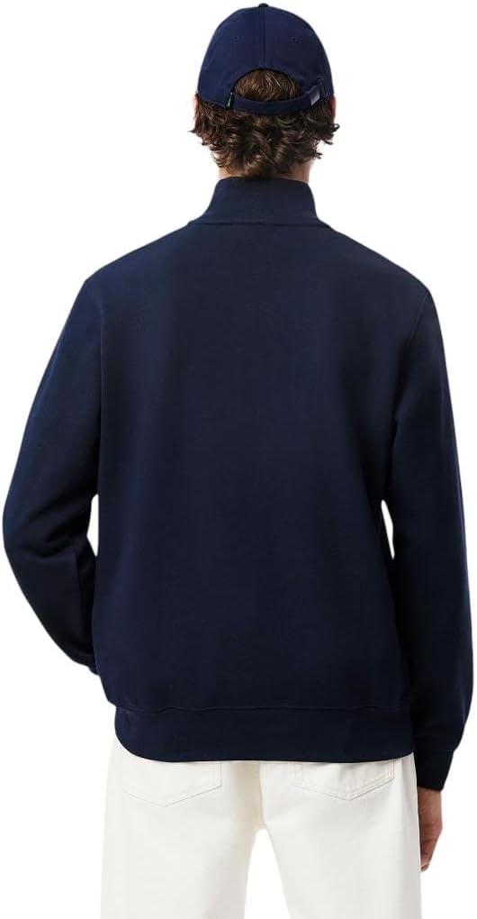 Lacoste мужская толстовка с молнией и воротником-стойкой, классический крой, Navy Blue — фото 3