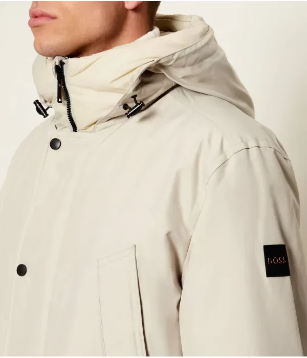 Парка Осиас1 relaxed fit Boss Orange, бежевый — фото 4