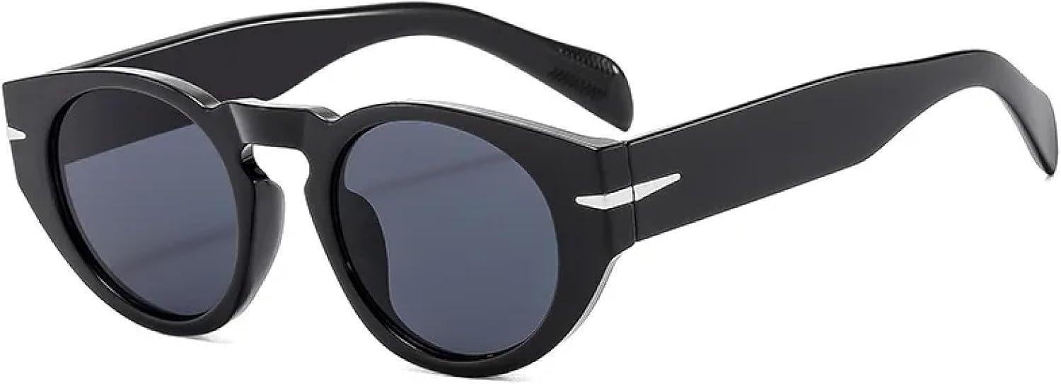 

Модные круглые солнцезащитные очки для женщин, классические винтажные солнцезащитные очки для мужчин, очки в стиле стимпанк, защита от УФ-излучения UV400 SZVVBKK, Black