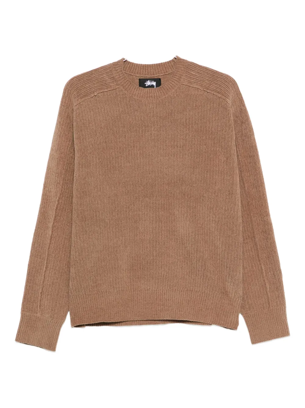 

Рифленый свитер с круглым вырезом Stüssy, коричневый