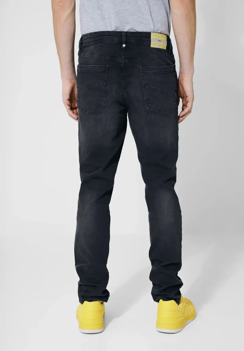 

STREET ONE МУЖСКИЕ Джинсы облегающего кроя, с 5 карманами Street One Men, цвет Basic Black Wash