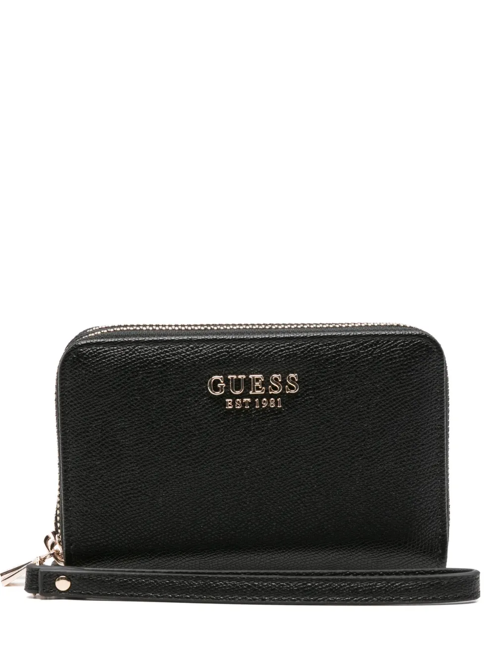 

Кошелек на молнии с фирменной пластиной Guess Usa, черный