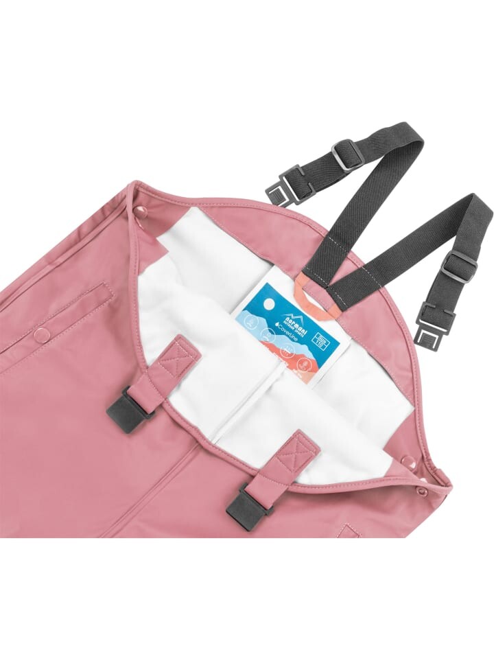 Дождевые брюки Normani Outdoor Sports Kinder Regenhose mit Hosenträgern „Skjolden“, розовый — фото 4