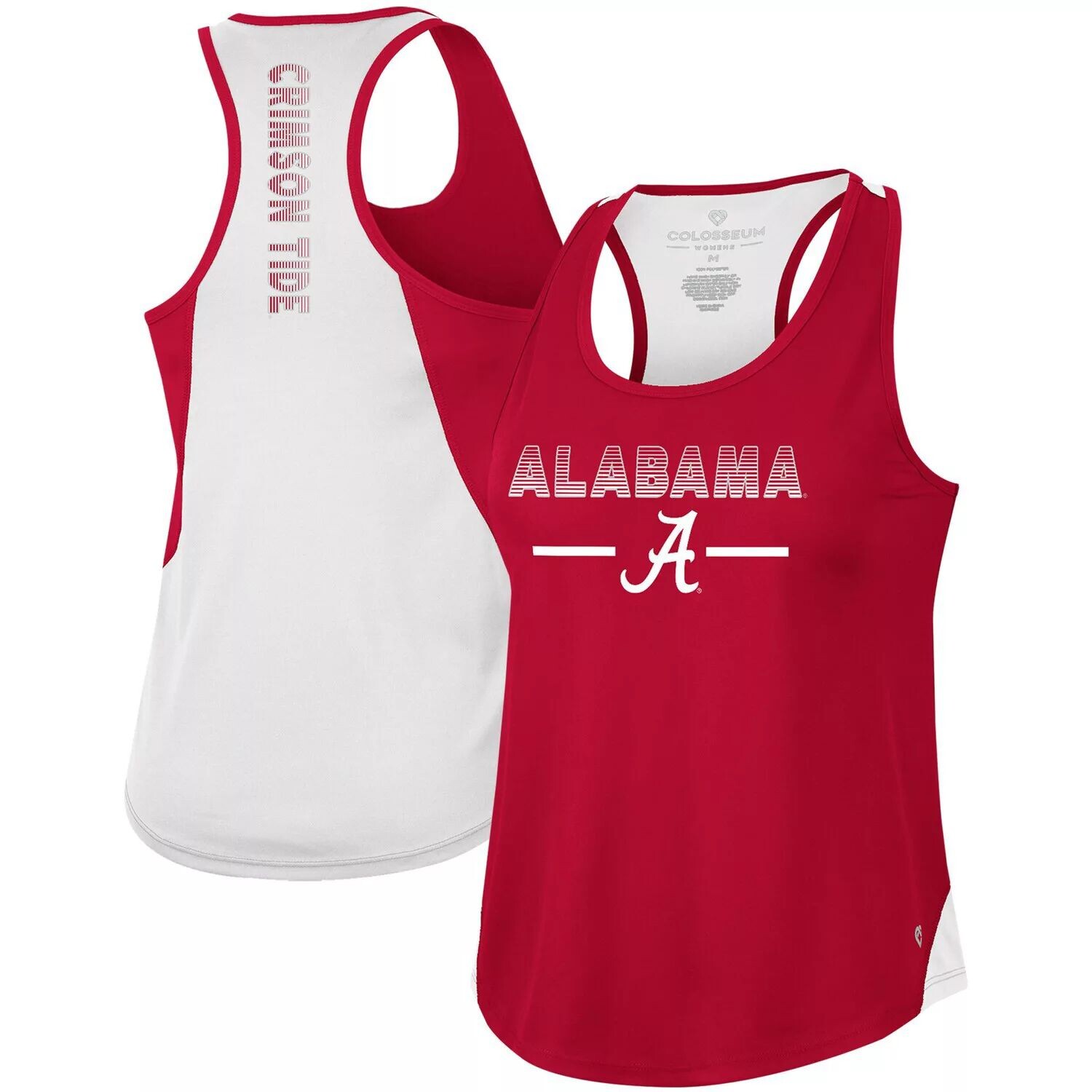 

Женская майка Colosseum Crimson Alabama Crimson Tide Sachs 2-Hit с овальным вырезом и открытой спиной Colosseum