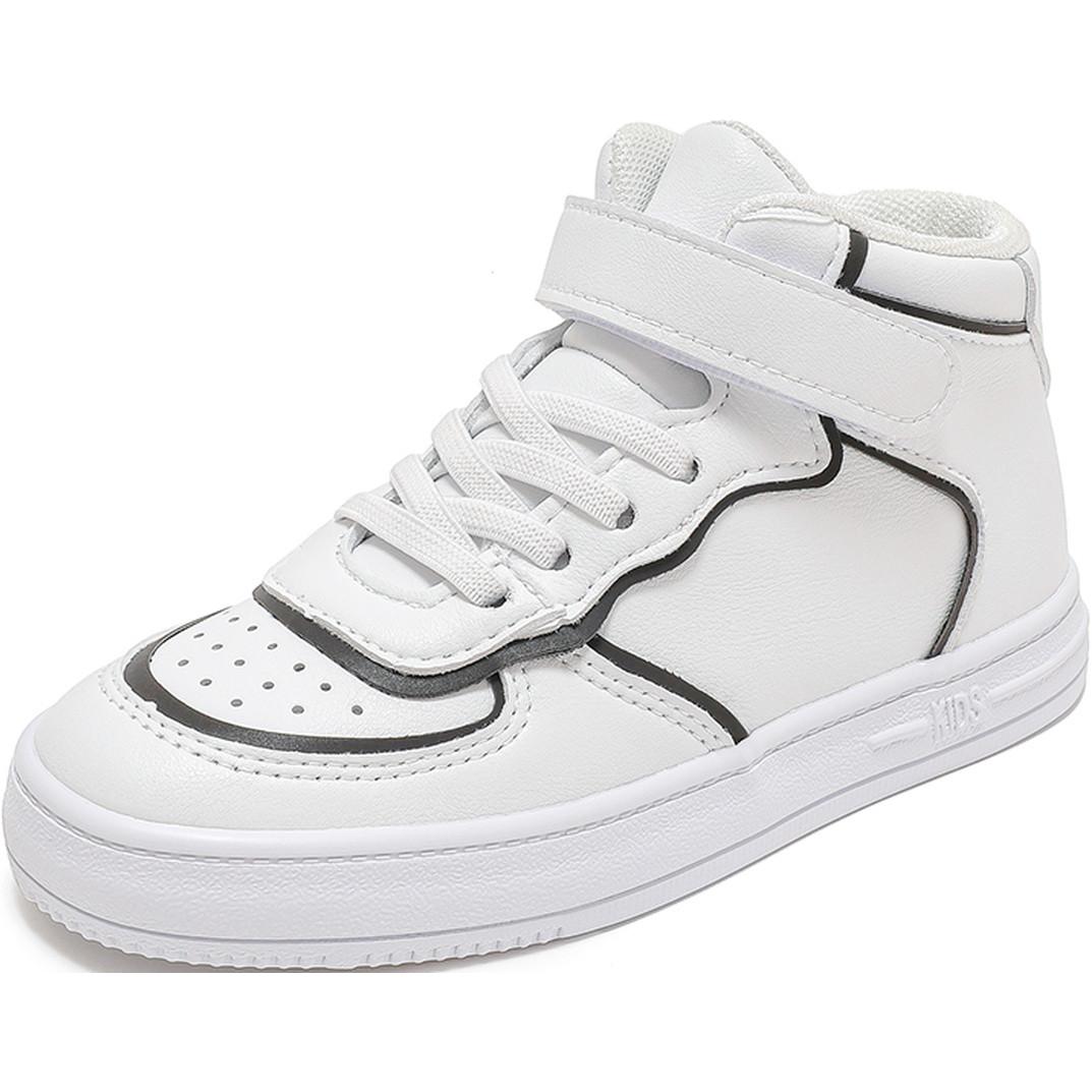 

Детские кроссовки для скейтбординга с противоскользящим покрытием и высоким берцем, устойчивые к износу WARRIOR, белый/черный