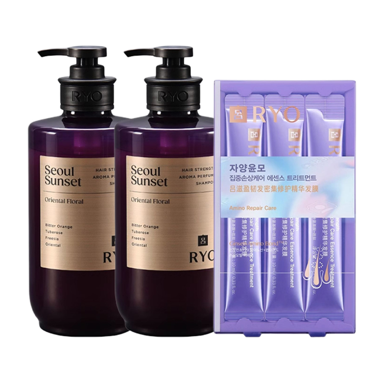 

Шампунь для контроля жирности и объема с ароматом, набор шампунь и кондиционер с долгоиграющим ароматом 580мл*2+120мл Ryo