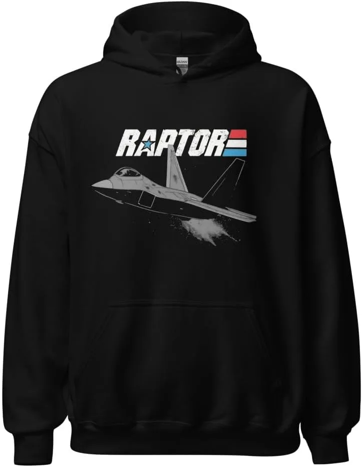 Толстовка F-22 Raptor с дизайном истребителя-невидимки в патриотическом стиле