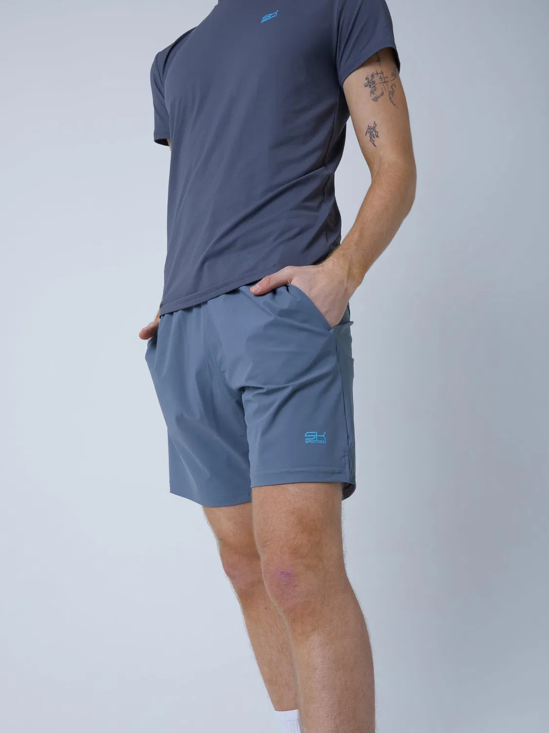 Спортивные шорты Sportkind Regular Workout Pants Shorts regular серого цвета