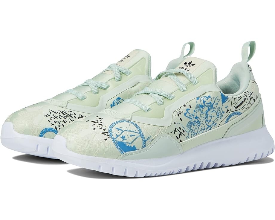 

Кроссовки Adidas Flex Elastic Disney, цвет Linen Green/Black/White