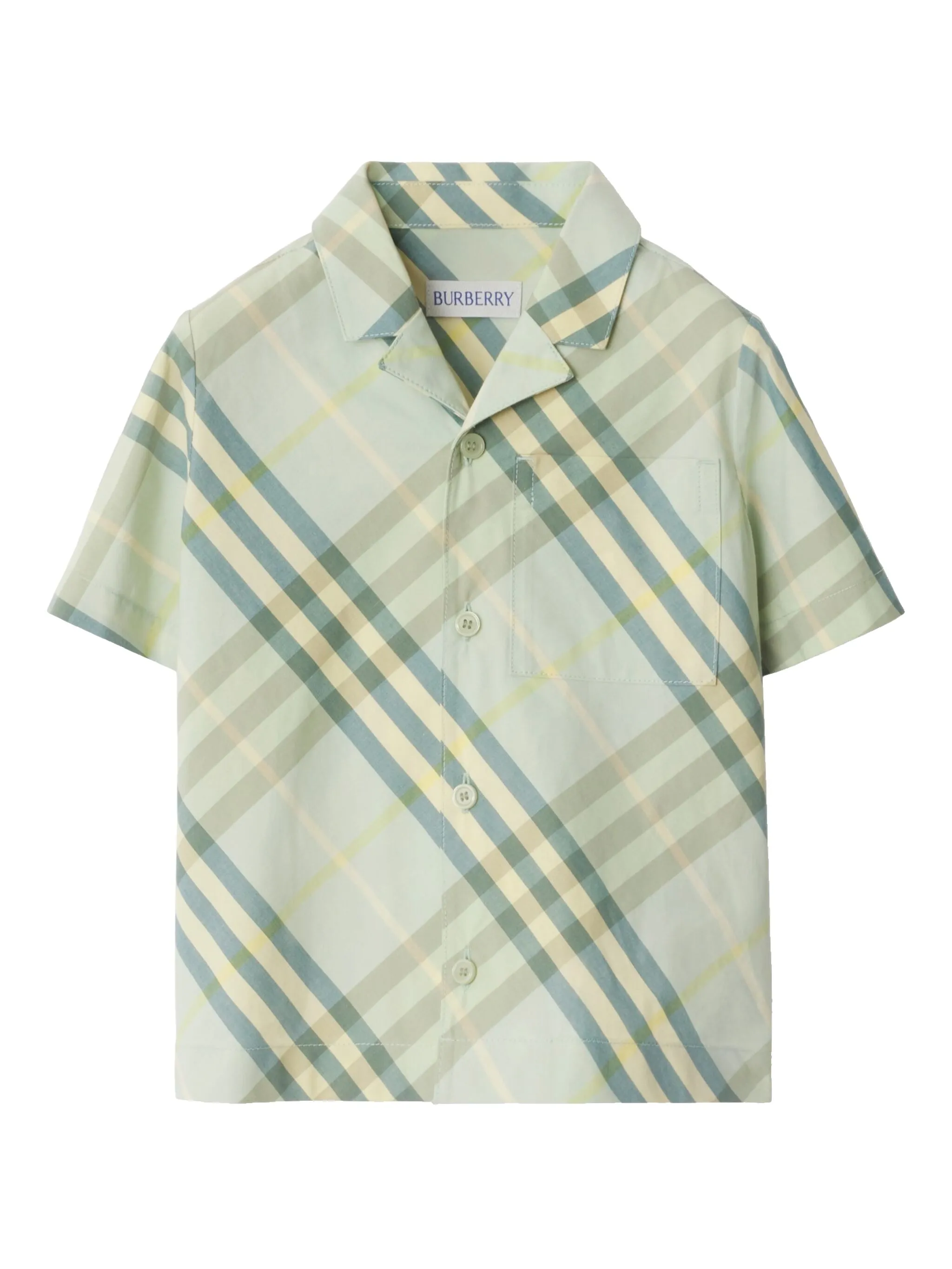 

Клетчатая рубашка Burberry Kids, зеленый