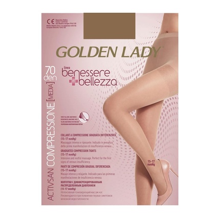 

Колготки Wellness & Beauty 70Den Color Doré Naturel Размер L Golden Lady