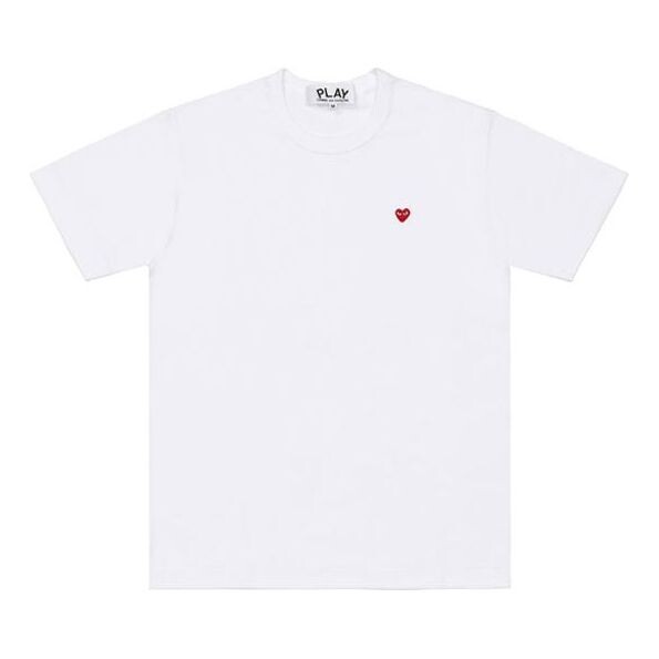 

Футболка basic t-shirt mini red emblem 'white' Comme Des Garcons Play, белый