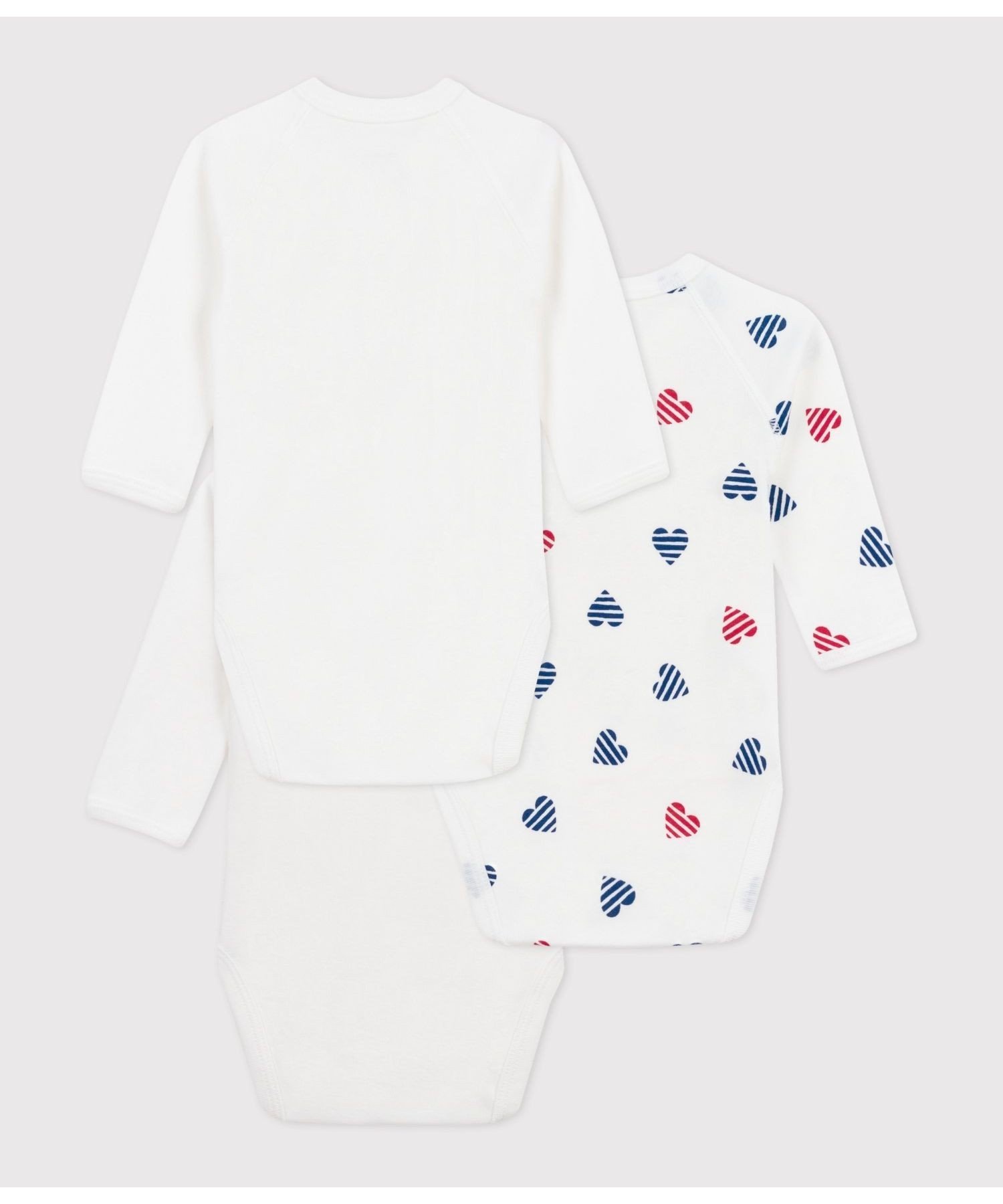Боди с длинными рукавами (комплект из 3 предметов) PETIT BATEAU, Multicolor 1 — фото 2