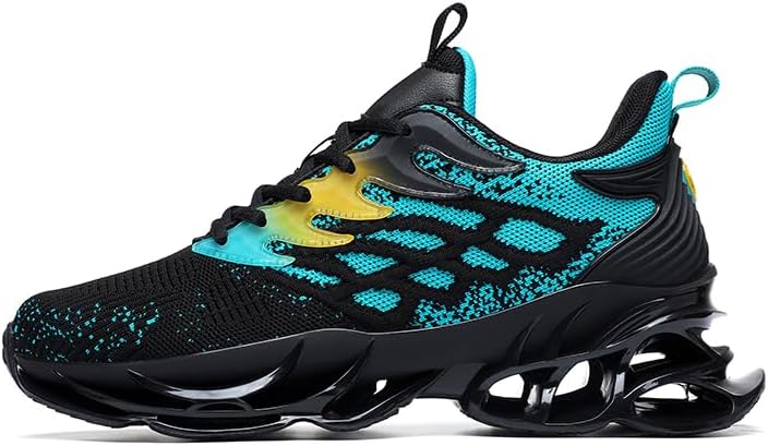 

Мужские спортивные кроссовки Blade, дышащие теннисные кроссовки из сетки Lhyxu, черный/зеленый