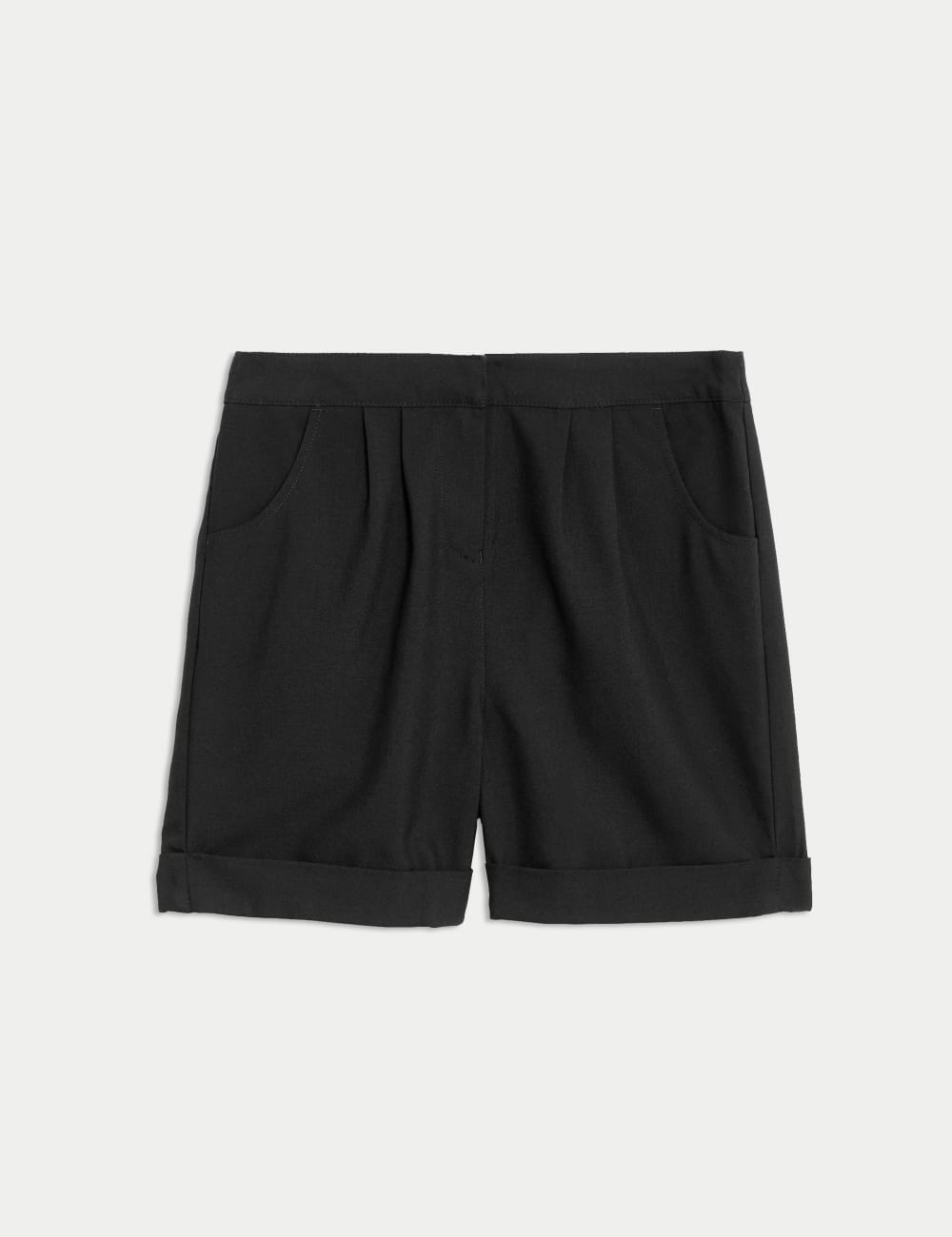 

Шорты школьные с отворотами для девочек Marks & Spencer, черный