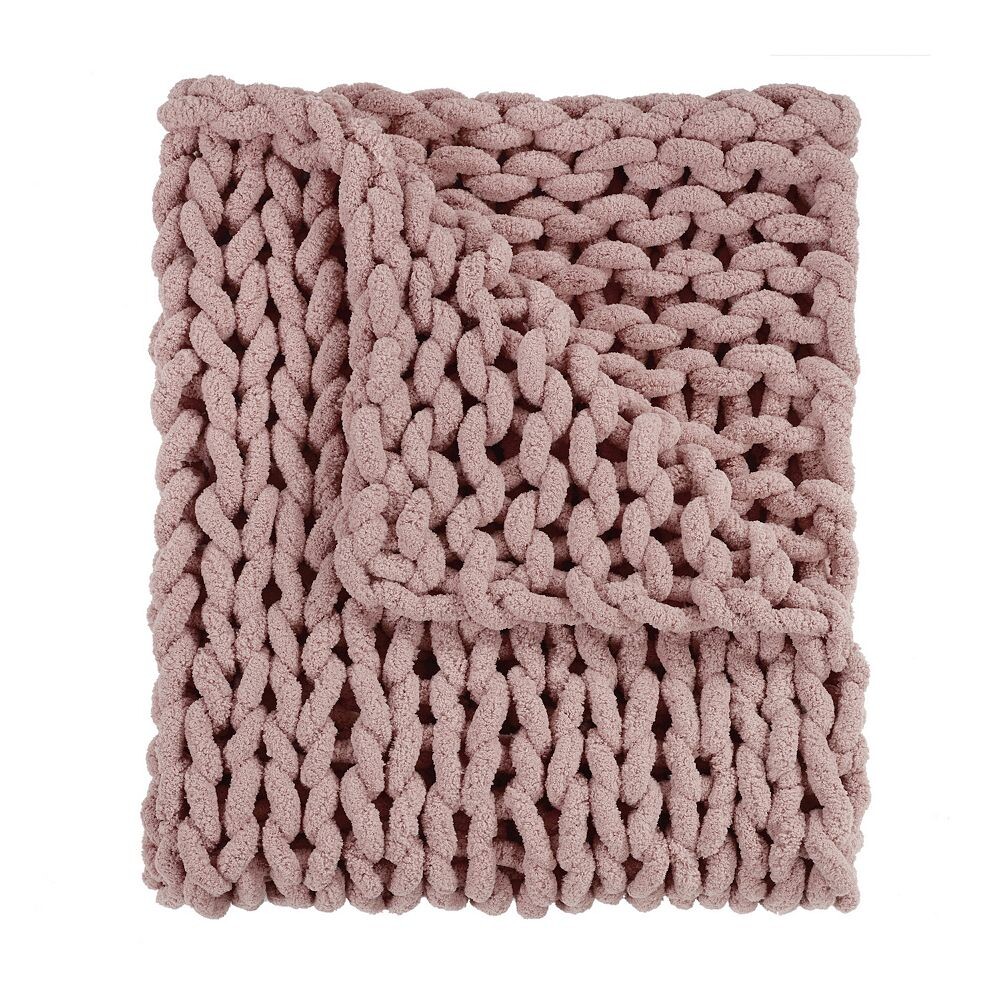 

Коренастый плед из синели Donna Sharp, цвет Blush