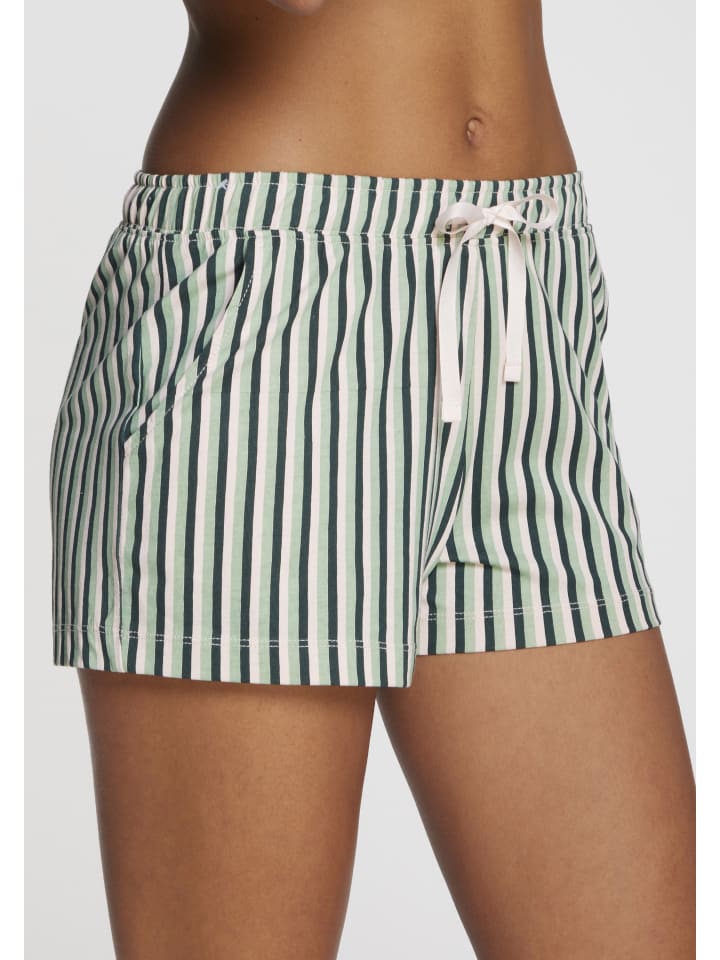 

Пижамные шорты в зеленую и белую полоску s.Oliver