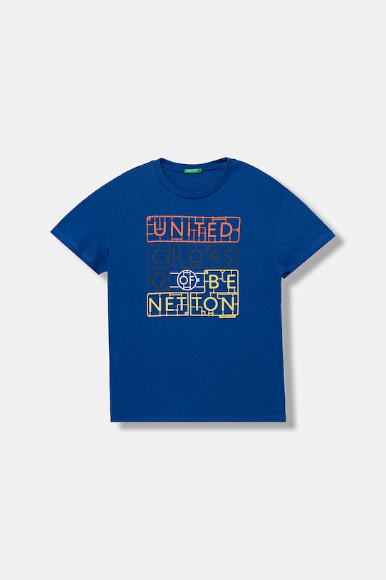 

Детская хлопковая футболка United Colors Of Benetton, синий