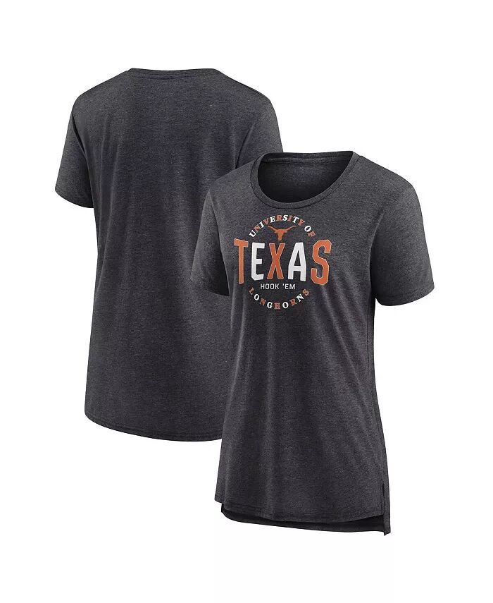 

Женская черная футболка Texas Longhorns True Classics Break It Down Tri-Blend Fanatics
