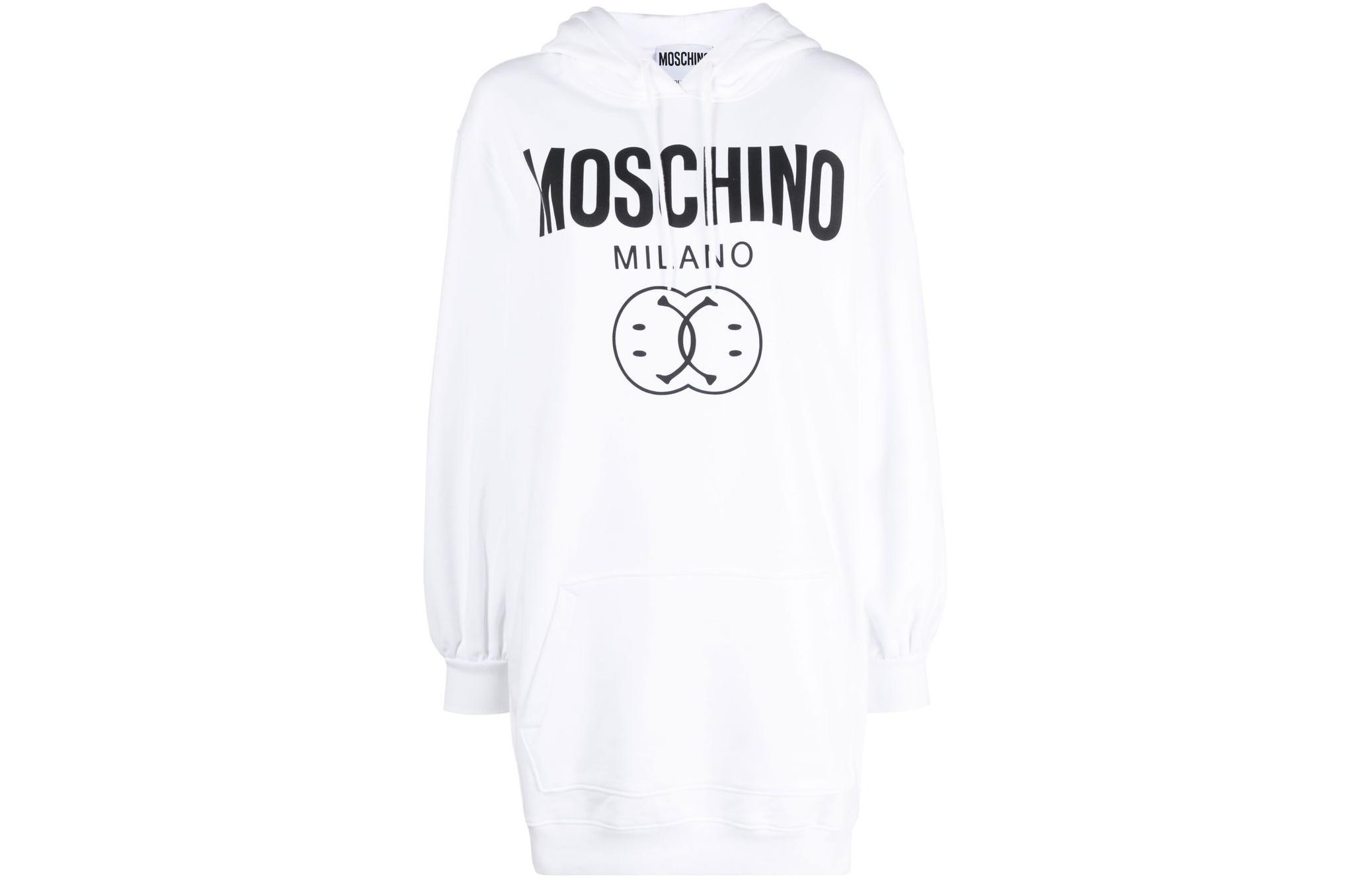 

MOSCHINO Платье с длинными рукавами женское белое