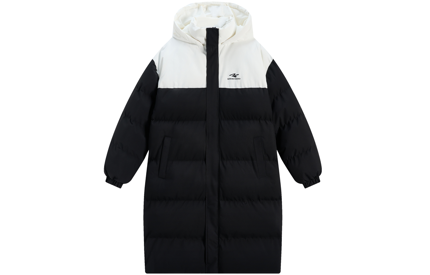 

SIMPLE RIMLESS Пуховик SRME Unisex, White & Black