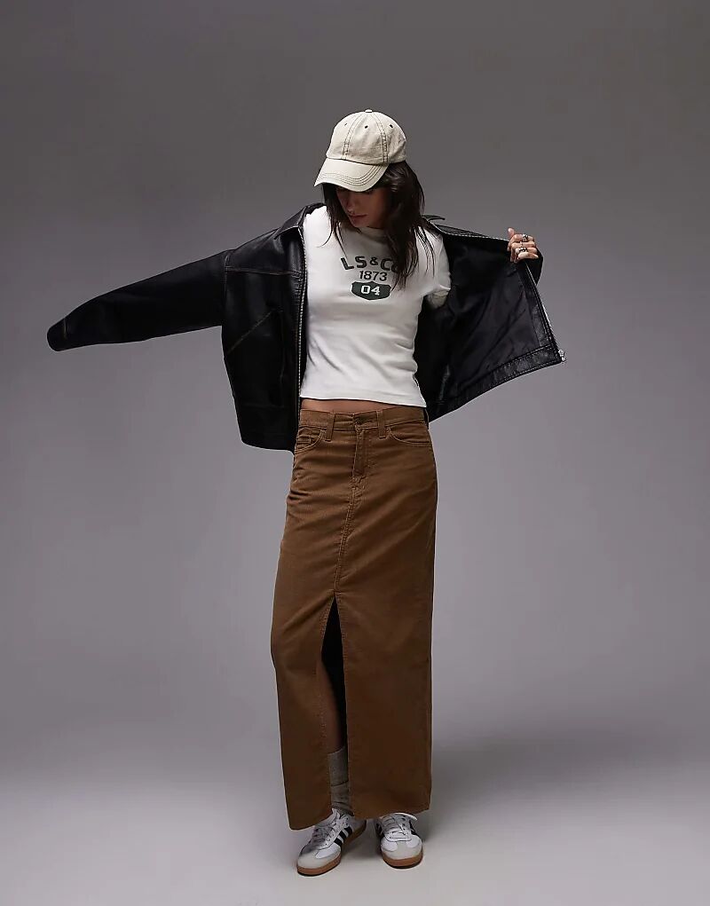 

Юбка-шорты длиной до щиколотки в коричневом цвете Levi's