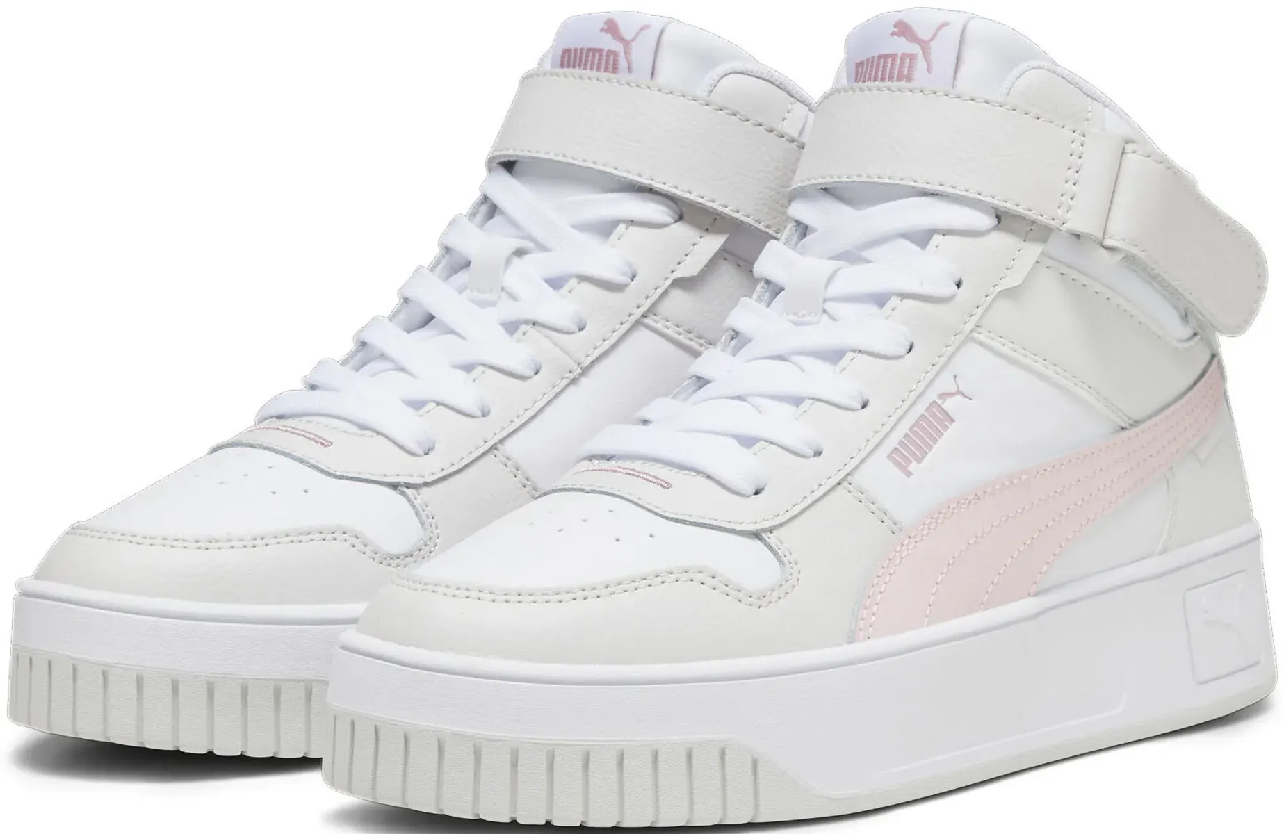 

Кроссовки PUMA "CARINA STREET MID", цвет Puma White-Frosty Pink-Feather Gray