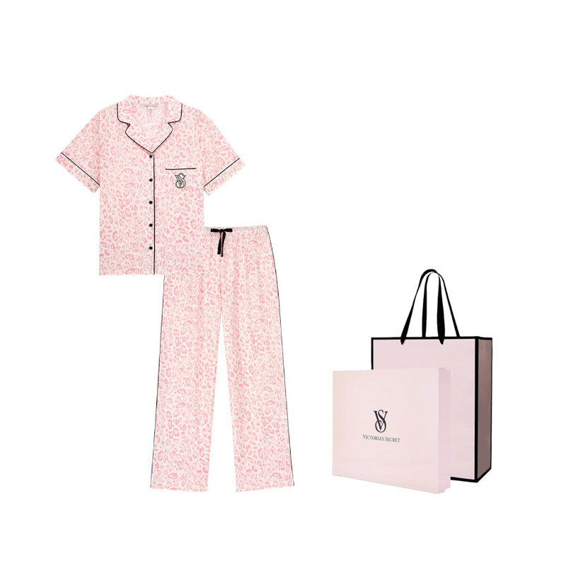 

Victoria's Secret Пижамный комплект Women's Pink Leopard Print