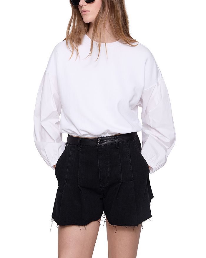 

Топ Julia Combo с длинными рукавами Rebecca Minkoff, белый