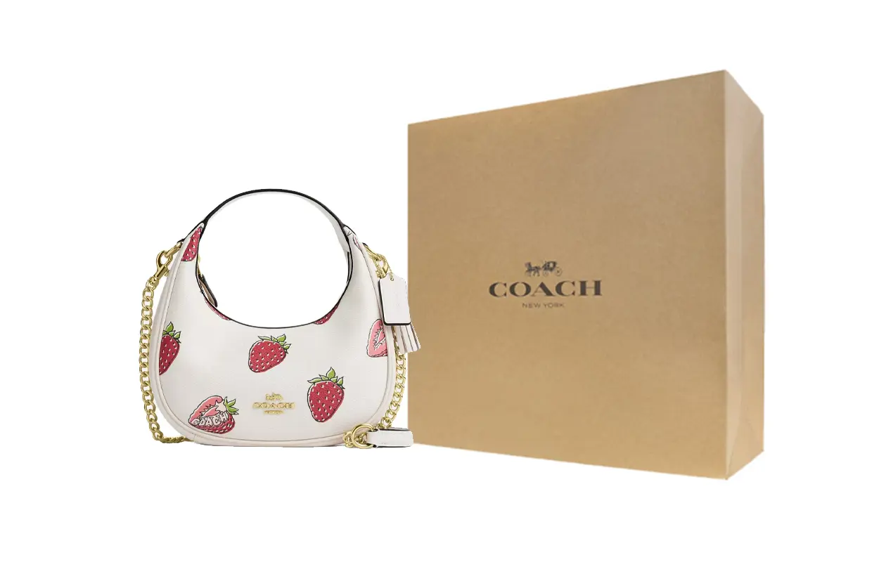 

COACH Кожаная женская сумка через плечо белого цвета