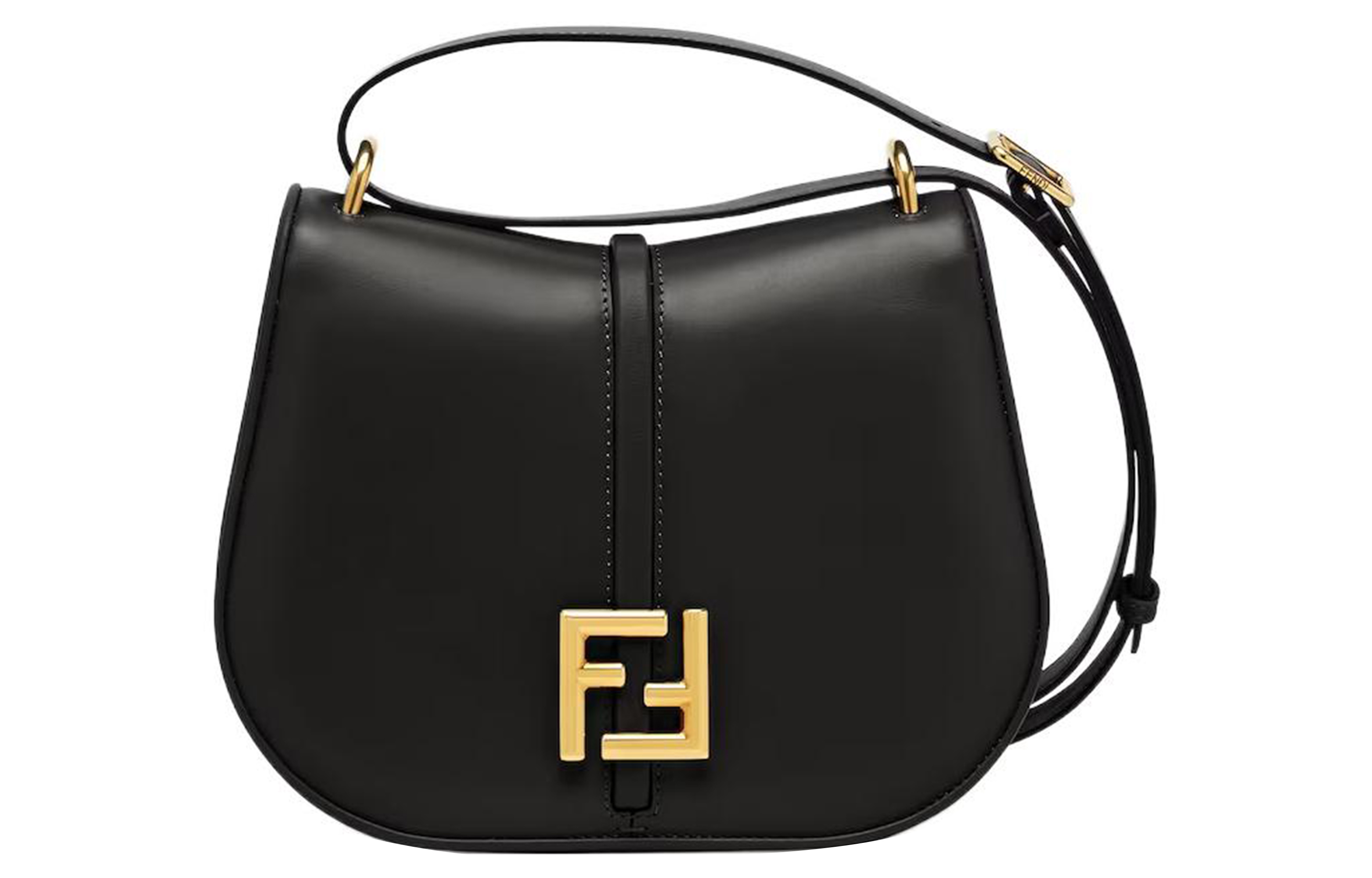 

FENDI Кожаная сумка через плечо, средний размер, женская, черная