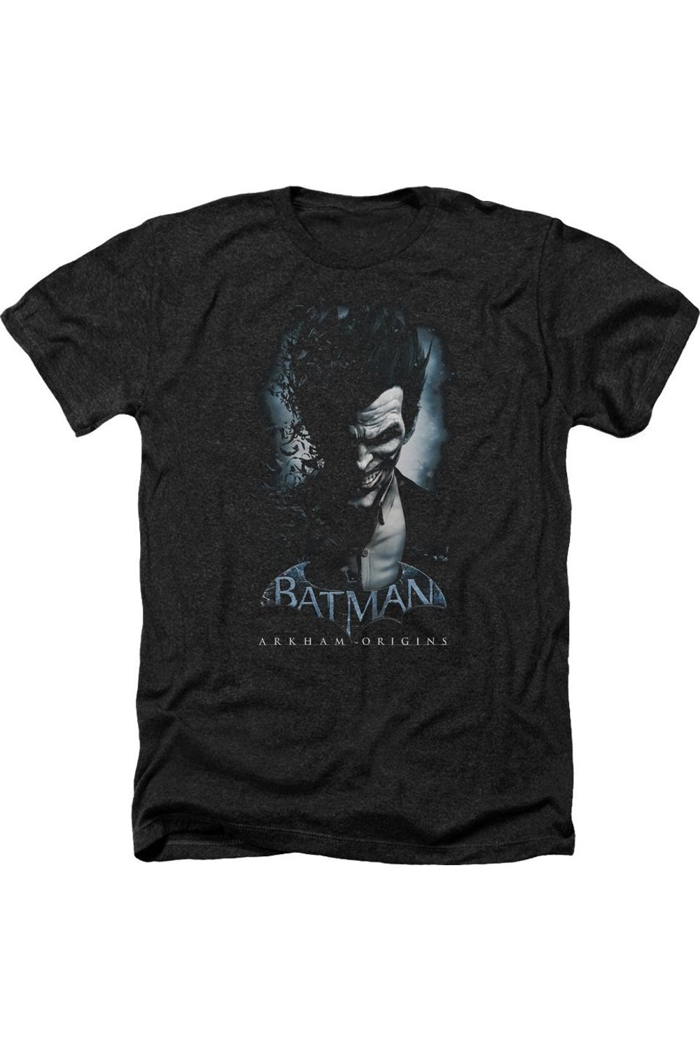 

Футболка/футболка Batman Arkham Origins Joker Adult Heather Gildan, черный