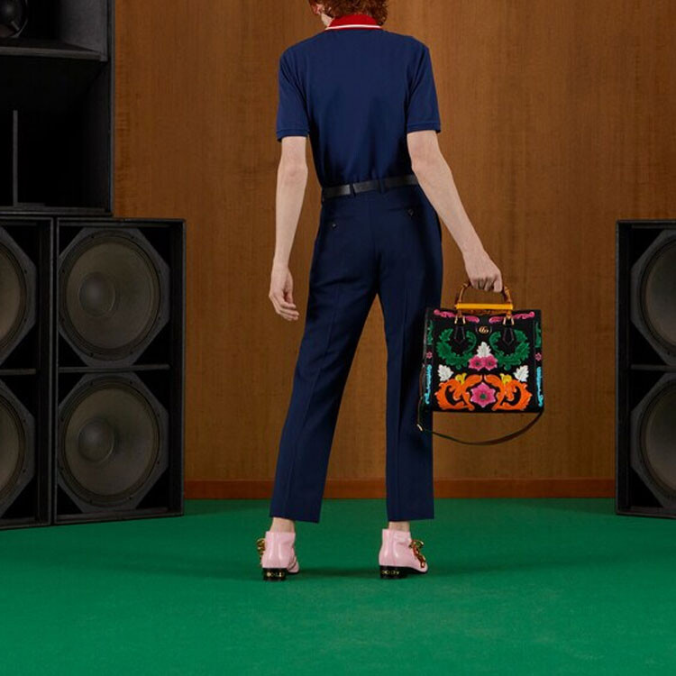 Рубашка поло Gucci мужская, темно-синяя — фото 3