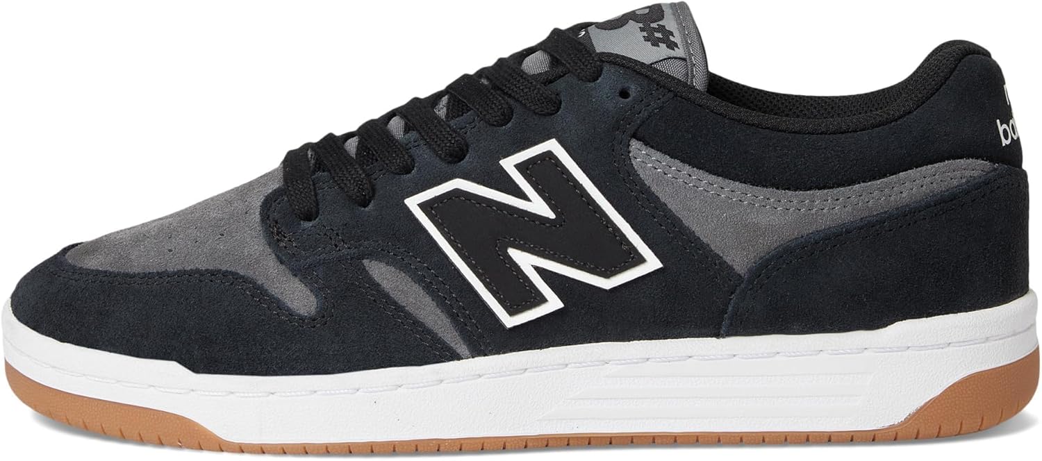 Кроссовки New Balance 480 V1 для мужчин и женщин, черный/серый — фото 4