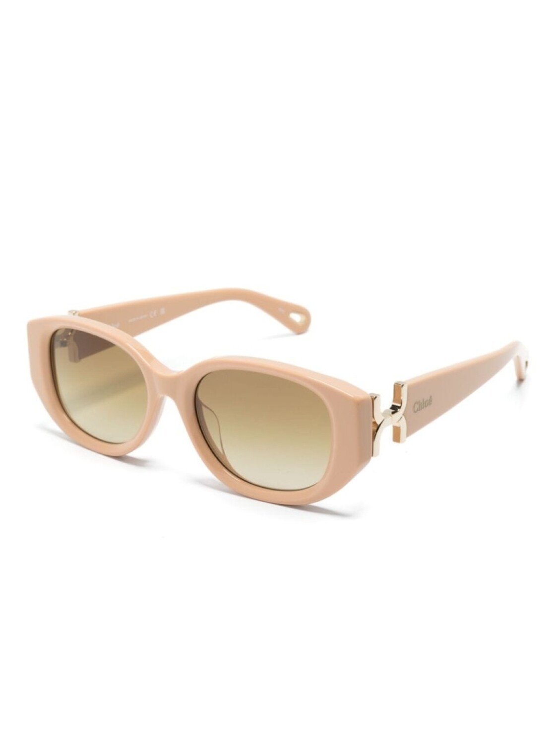 

Солнцезащитные очки в прямоугольной оправе Chloé Eyewear, бежевый