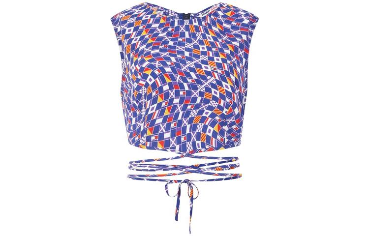 Tommy Hilfiger Топ-майка Women's Blue & White & Red & Multicolor 0G0 — фото 3
