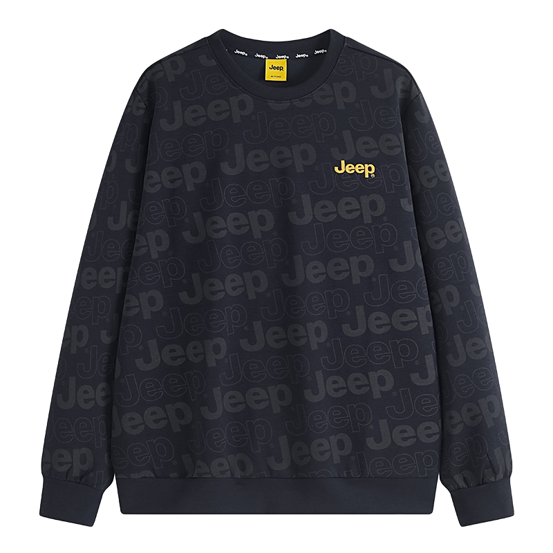 

Свитшот Unisex Crew Neck Moderate Regular Jeep, темно-синий