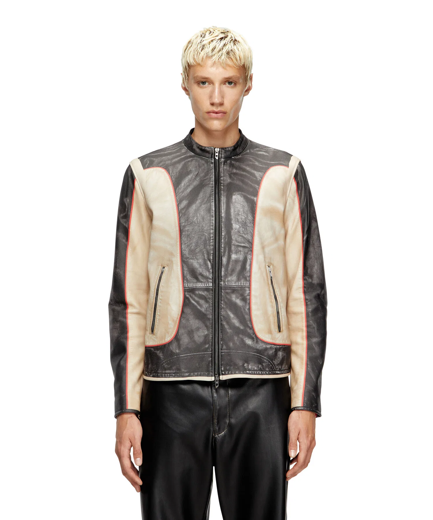 Куртка кожаная DIESEL L-EVERT из овчины, чёрный