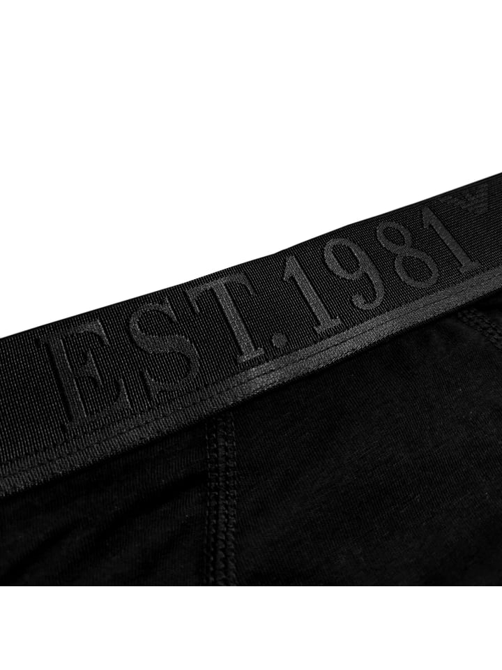 Emporio Armani Комплект из 3 хлопковых трусов черного цвета — фото 3