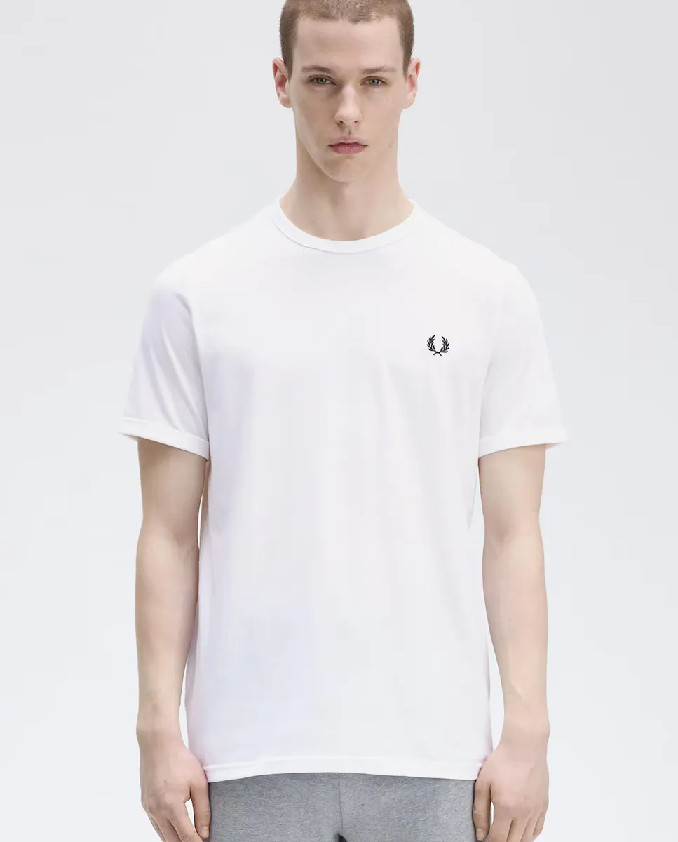 

Футболка мужская с короткими рукавами и круглым вырезом Fred Perry, темно-синий