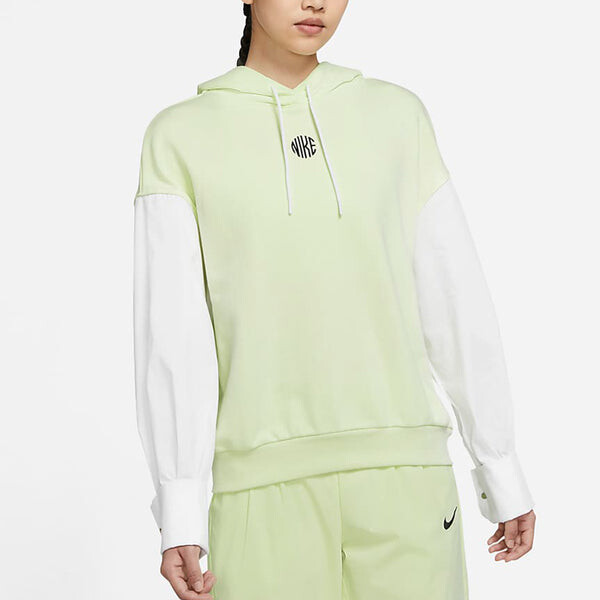 Свитер sportswear icon clash embroidery logo hoodie green/yellow Nike, желтый — фото 3
