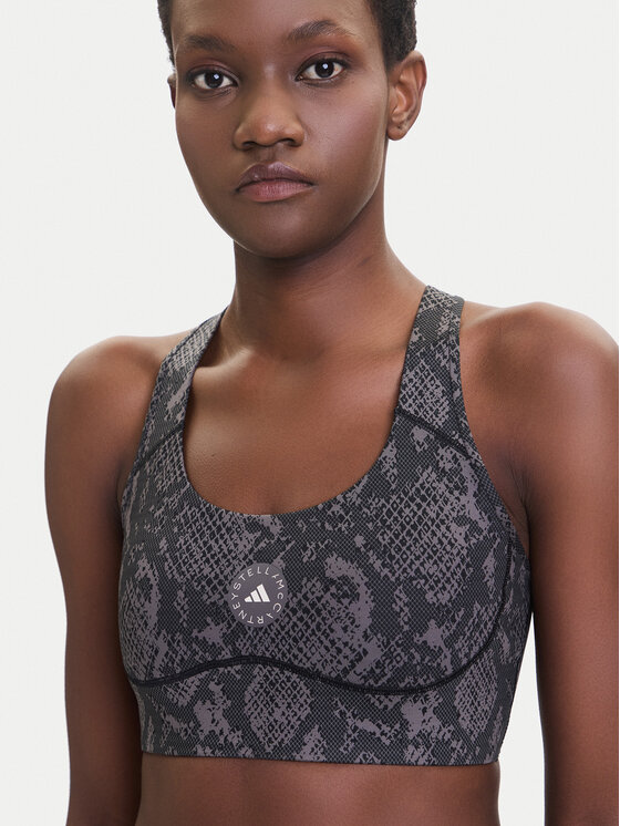 Спортивный бюстгальтер slim fit Power Impact JW4542 Adidas By Stella Mccartney, коричневый — фото 4