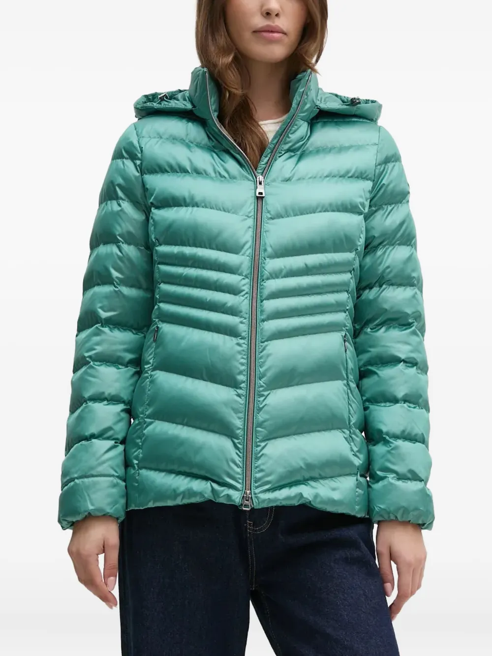 

Стеганая куртка с капюшоном Geox, зеленый