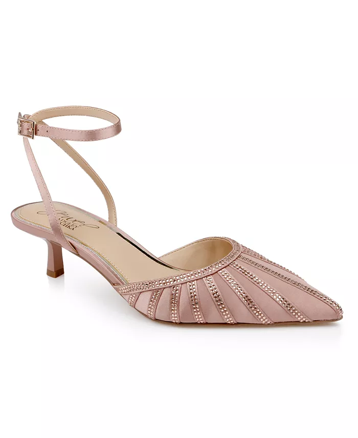 Женские вечерние туфли Fable Jewel Badgley Mischka, розовый